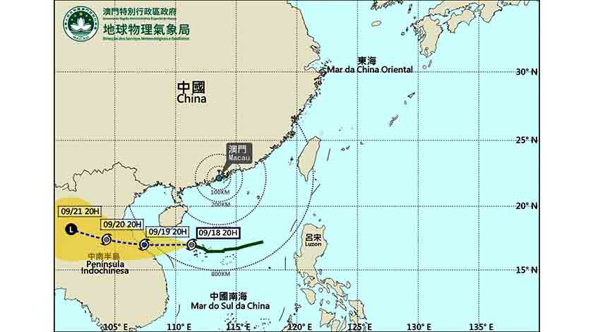 距澳保持六百公里     南海熱帶氣旋對澳直接影響小    